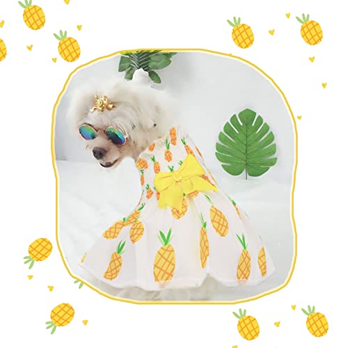 Albrost 4 Pcs Dog Bow-Knot Floral Dress, Pet Princess Dresses For Small Girl Dog, Braces Suspender Skirt, Puppy Summer Sundress Doggy Outfit Dogs Cats Rabbits (Small) #TOP5