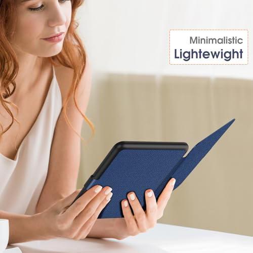 Image of Fintie Case for 7 inch All-New Kindle Paperwhite (12th Generation, 2024) and Kindle Colorsoft Signature Edition - Slim Lightweight Shell PU Leather Protective Cover with Auto Sleep /Wake, Navy
