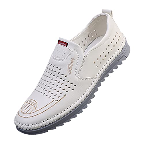 Chaussures en cuir pour homme élégantes et respirantes à enfiler