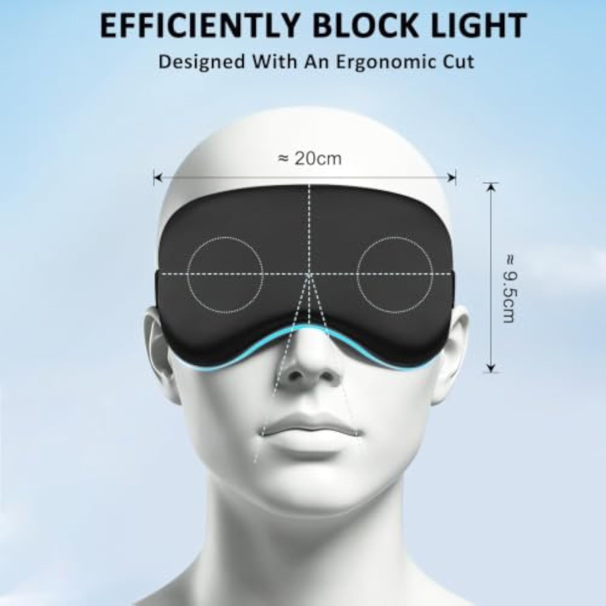 Silk Sleep Mask, 100% Blackout, Zero Eye Pressure