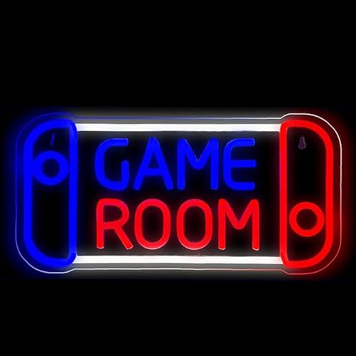 Image of LED Game Sign Game Zone Neon Signs Gaming Room Wall Art Decor Man Cave Lights Signs Gamer Home Bedroom Decoration USB Powered Brightness Adjustable