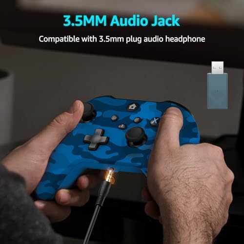 Kamylorus Wireless Controller for X-BOX One/PC, 2.4G Plug and Play Gaming Controller with Hall Effect Joysticks&Triggers, Support Turbo/3.5mm Audio Jack/Dual Vibration, Compatible with X-BOX One/One S — 사진 6