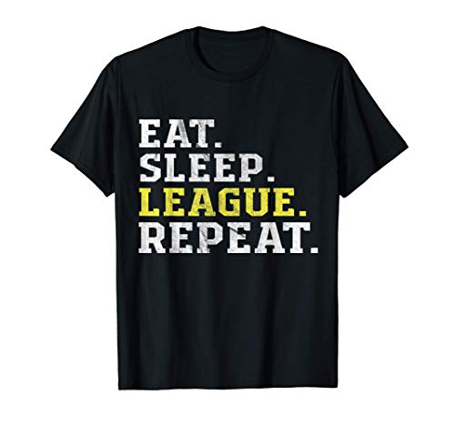 Eat Sleep League Repeat Sports Game Gaming Gift Camiseta