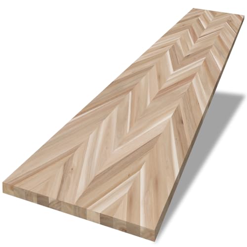 Chevron acacia butcher block countertop 60 x 30 x 1.5 in