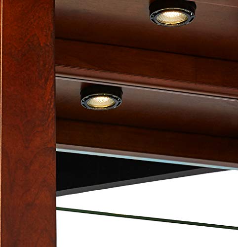 5-Shelf Curio Cabinet with Mirrored Back Chesnut