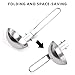 Lixada 1Piece/2PCS Skimmer Slotted Spoon and Soup Stainless Steel Ladle Long Handle Collapsible Cutlery for Camping Hiking Backpacking Picnic