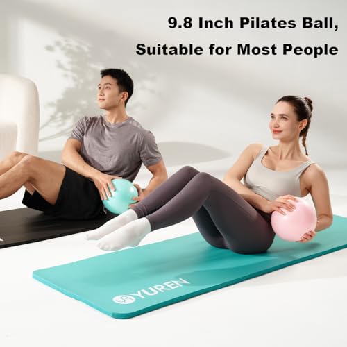 Image of Exercise Ball for Workouts, 9 Inch Pilates Ball Anti-Burst and Slip Resistant Yoga Ball for Gym Fitness and Physical Therapy