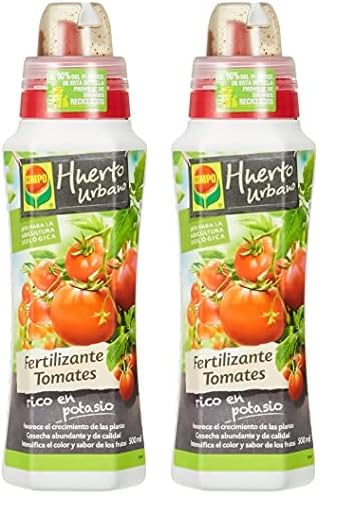 COMPO Fertilizantes para todo tipo de tomates, Fertilizante líquido natural, 500 ml (Paquete de 2)