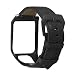 Produktbild NICERIO Armband Kompatibel mit Tomtom Runner 3/Runner 2/Adventurer - Leder Ersatzarmband Verstellbares Armband Uhrenarmband Lederarmband mit Gehäuseschutz Smart Watch Zubehör Uhrenbänder (Schwarz)