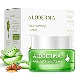 Aloderma Hydrating Face Cream for Dry Skin Made with 65% Organic Aloe Vera - Natural Hydration with Hyaluronic Acid & Arginine - Nourishing Aloe Vera Face Cream - Moisturizing Dry Skin Cream, 1.7oz
