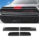 CheroCar TailLight Cover Tail Lamp Cover Guard Trim Bezel Frame Decor Exterior Accessories for 2009-2014 Dodge Challenger, Smoked Black