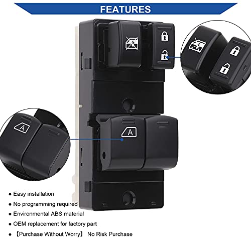 Obaee Master Power Window Switch Driver Side Compatible With Nissan Frontier 2007 2008 2009 2010 2011 2012 2013 2014 2015 2016 2017 Replaces 25401-Zp50A 25401Zp50A #TOP5