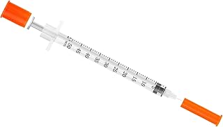 0.5ml Syringe with 31G 5/16 Inch Needle,Individually Wrapped for Single Use,Pack of 30