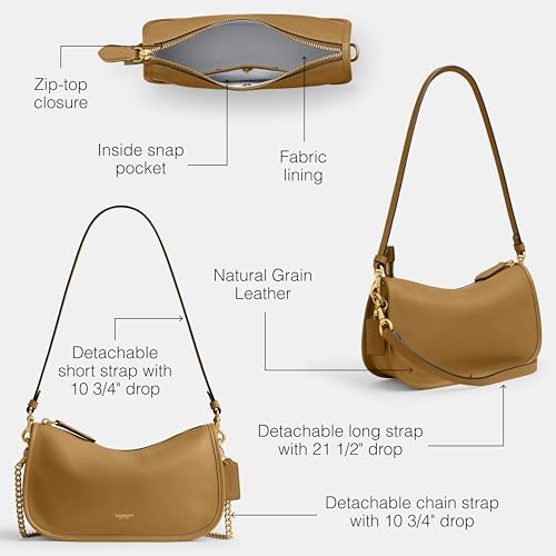 Image of Coach Women's Natural Grain Leather Waverly Bag
