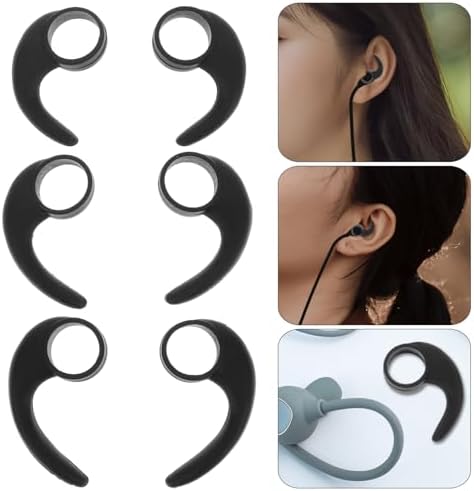 UKCOCO Ear Hook Ear Clip 6pcs Silicone Earphone Hook Holder Earbud Hooks Replacement Ear Fins Wings Sports Ear Hooks Anti-slip Earbuds Stabilizers Eartips Adapters for Earphones 10mm
