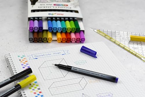 Pentel S40 Pointliner Pen, Colour Dye Ink, 0.4mm Line, Black ink (One Pen)