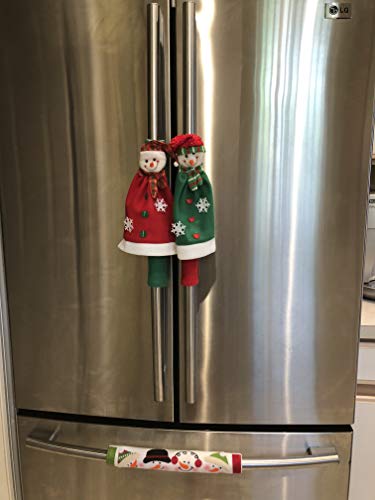 Vezfinel Kitchen Appliance Snowman Handle Covers, Christmas Home Decorations Set For Holiday Idea Gifts,Refrigerator Microwave Oven Or Dishwasher Xmas Decor (3 Pack) #TOP5