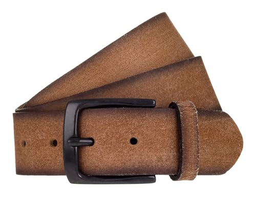 Ceinture cuir Marcus 40mm Mustang marron pour pantalon homme en cuir véritable W95