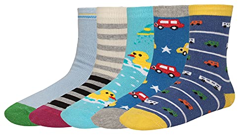 Image of Creature Girls And Boys Printed Multicolored Cotton Socks CRE-KIDS-P5-119