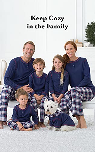 PajamaGram Christmas Pajamas For Family - Matching Family Pajamas Snowfall Plaid3