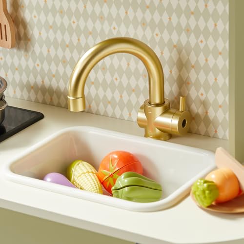 Image of Tiny Land Play Kitchen for Kids - Real Lights, Sounds & Adjustable Height