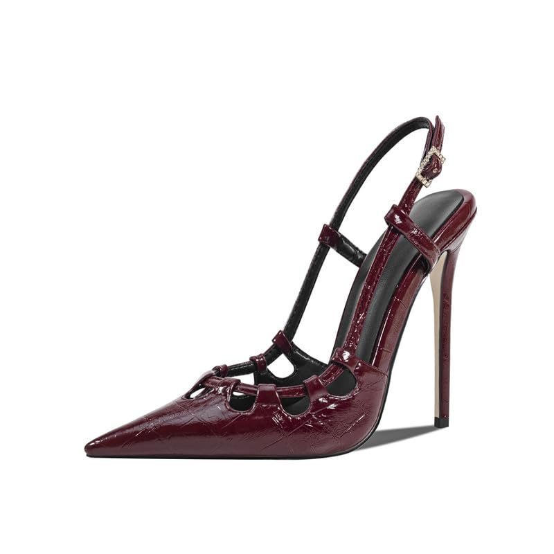 Souliers stiletto en microfibre fait main pour femme fatale