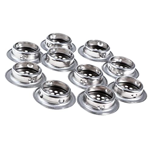 Milageto 10 Pièces Grille d'Aération Ronde de Ventilation pour Placard Protection d'Aération pour Armoire Trous de Ventilation Amovibles Acier, 29mm