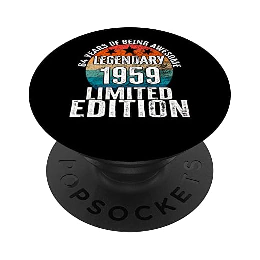 64 cumpleaños Año de nacimiento 1959 Edición limitada PopSockets PopGrip Intercambiable