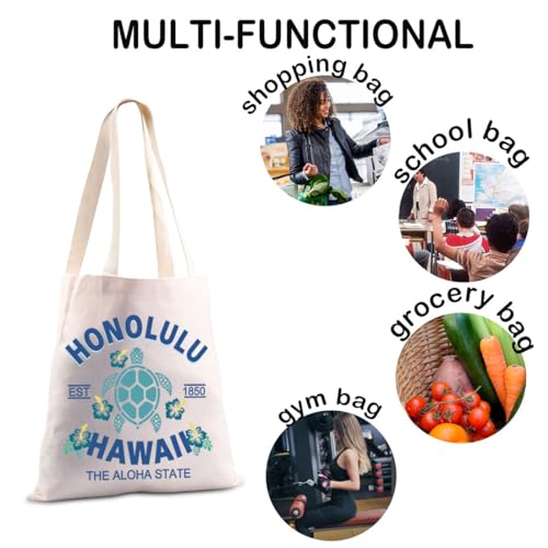 Bolso Tote Honolulu Hawaii Est 1850 Hibiscus Flower miniatura 5