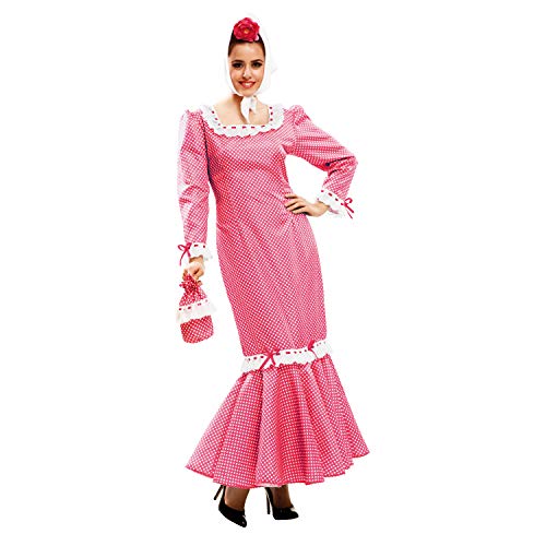 My Other Me Me-202624 Traje regional madrileño/a Abrigo de disfraz, ajedrez, color rosa, Estandar (Viving Costumes MOM02324)