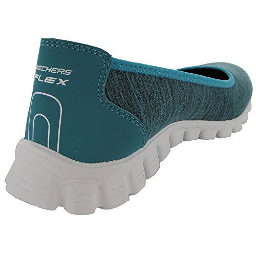 Skechers Skechers Womens EZ Flex 2 Roll with It 22635 Ballet Flat Shoe, Blue, US 5