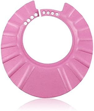 Baby Safe Shampoo Shower Bathing Protection Soft Shower Cap Hat Wash Hair Shield for Children Kids Pink