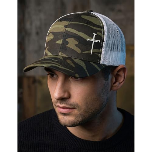 Image of Christian Hats for Men Women,Jesus 3 Nail Cross Hat Christian Religious Gifts for Birthday /Christmas