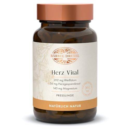 BÄRBEL DREXEL Herz Vital mit Weißdorn, Herzgespannkraut, Melisse, Enzian, Magnesium & Vitaminen (160 Stk) Naturheilkunde Blutdruck Herz-Kreislauf-System Gefäße Cardio
