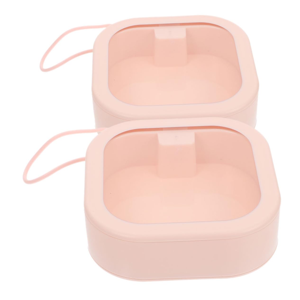 NOLITOY 5sets 2pcs Portable Hair Tie Organizer Multi Functional Scrunchies Storage Box for Hair Accessories Easy to Clean Space Saving Design with Lanyard for Go Use 2pcs*5