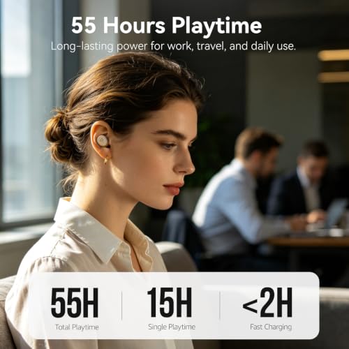 Image of TOZO T10 Wireless Earbuds Bluetooth 5.3 Headphones, App Customize EQ, Ergonomic Design, 55H Playtime, Wireless Charging Case, IPX8 Waterproof Sound in-Ear Headset, New Version