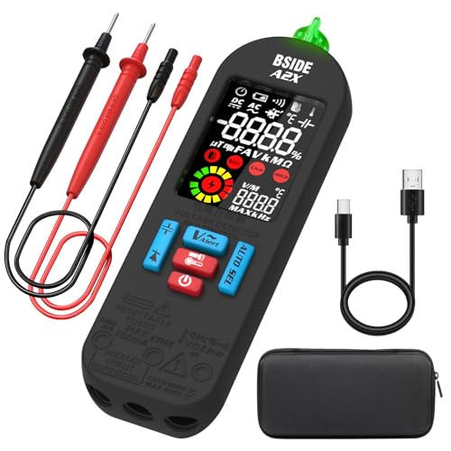BSIDE A2X Wiederaufladbare Smart Digital Multimeter Elektrische Strom Tester Klein Mini mit Farb-LCD VFC AC Spannungsprüfer Berührungslos Kapazitätsprüfer