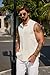 COOFANDY Mens Sleeveless Summer Shirts Beach Tank Tops Button Up Textured Tank Shirt for Vacation,Cream,M