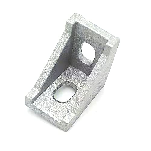 Befenybay 20PCS Extrudiertes Aluminiumprofil 2028 Eckwinkel rechtwinklig mit Schrauben für 6 mm Schlitz Aluminium Extrusionsprofil 2020 Serie (2028-Silber-20 mit Schrauben)