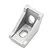 Befenybay 20PCS Extrudiertes Aluminiumprofil 2028 Eckwinkel rechtwinklig mit Schrauben für 6 mm Schlitz Aluminium Extrusionsprofil 2020 Serie (2028-Silber-20 mit Schrauben)