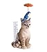 Wind & Weather Cat and Bird with Umbrella Rain Gauge - All-Weather Resin Sculpture with Acrylic Rain Tube