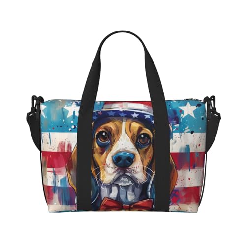Beagle print Travel Duffel Bag, Sports Tote Gym Bag, Swim Pool Bag Large Shoulder Tote Bag for Beach Weekender, 202-406-121