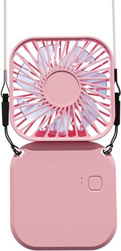 fusar Ventilador de cuello plegable 2024, mini ventilador manos libres, ventilador plegable recargable por USB, ventilador personal ajustable de 3 velocidades, ideal para viajes al aire libre,