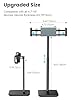 tounee Height Adjustable Up to 18.11" Tablet Holder Stand, Portable Monitor Stand- 4.4lb (2kg) Holding Strength, Compatible with iPad, Kindle, Portable Monitor, All 4.7"-15.6" Devices-Black #2