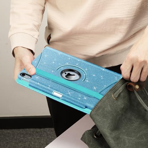 Fintie Rotating Case for iPad Air 11-inch M4/M3/M2 (2026/2025/2024), iPad Air 5th (2022) / 4th Generation 10.9 Inch - 360 Degree Rotating Protective Stand Cover with Pencil Holder, Glittering Blue by FINTIE - Used condition - Image 7
