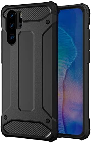 DFTCVBN Phone Case for Huawei P20 Pro Case, CLT-L09 CLT-L29 Case, Dual Layer Protective Slim Hybrid Cell Phone Cover Shockproof Cases for Huawei p20 pro Black