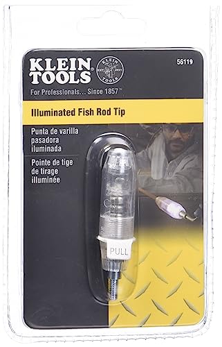 Klein Tools 56119 Fish Rod Tip, Wire Pulling Through Conduit Is Easier With Illuminated Fish Rod Tip #TOP12