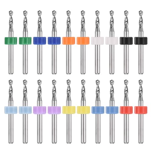 PATIKIL 20 Pack 2.45mm Micro Drill Bits Carbide Tungsten Steel