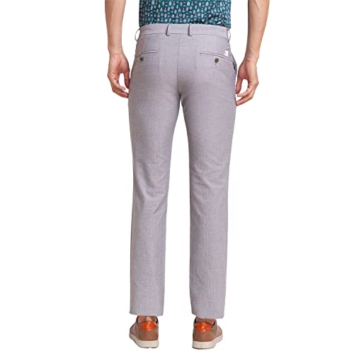 Image of Colorplus Men's Poly Cotton Blend Yarn Dyed Pattern Contemporary Fit Flat Front Casual Trouser