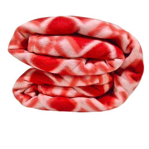 Image of Winter Super Soft Single Bed Warm Woollen Blend Fleece Duvet Cover | Blanket Cover | Quilt Cover | Razai Cover with Zipper, Woolen Fabric Size- 90 x 60 in, Color- Red, Single Bed